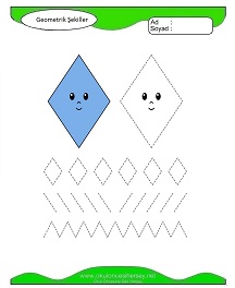 Geometrik Şekiller Çalışma Sayfaları